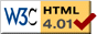 W3C HTML 4.01 Compliant